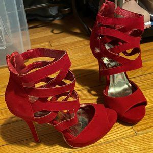 Red Platform Stilettos size 6.5